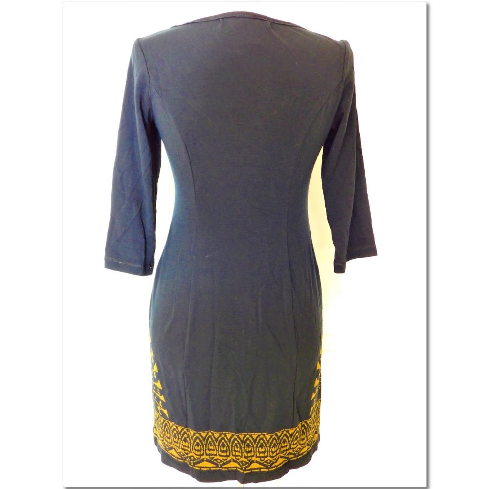 Max Studio Dress Tunic Size Small Navy and Gold - Picture 3 of 6